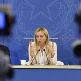 Malgré ce recul surprise du PIB trimestriel, le gouvernement de Giorgia Meloni prévoit toujours une hausse du PIB de 1% pour l'ensemble de l'année. (EPA/FABIO FRUSTACI)